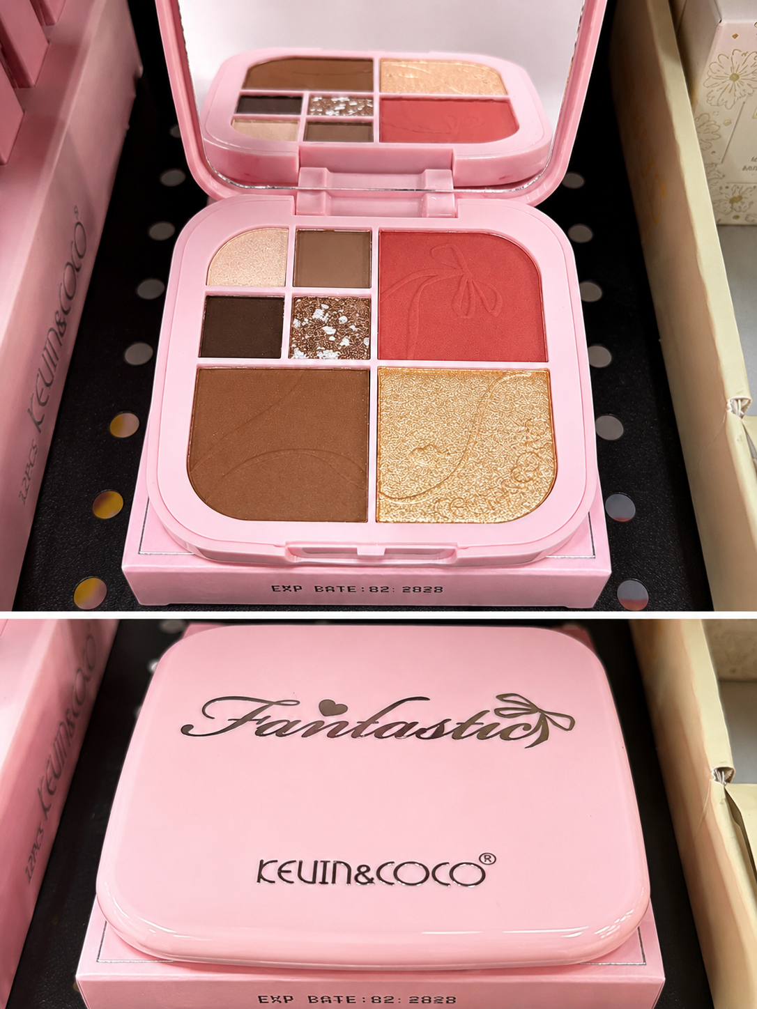 KEVIN & COCO concealer, blush, eyeshadow, highlight