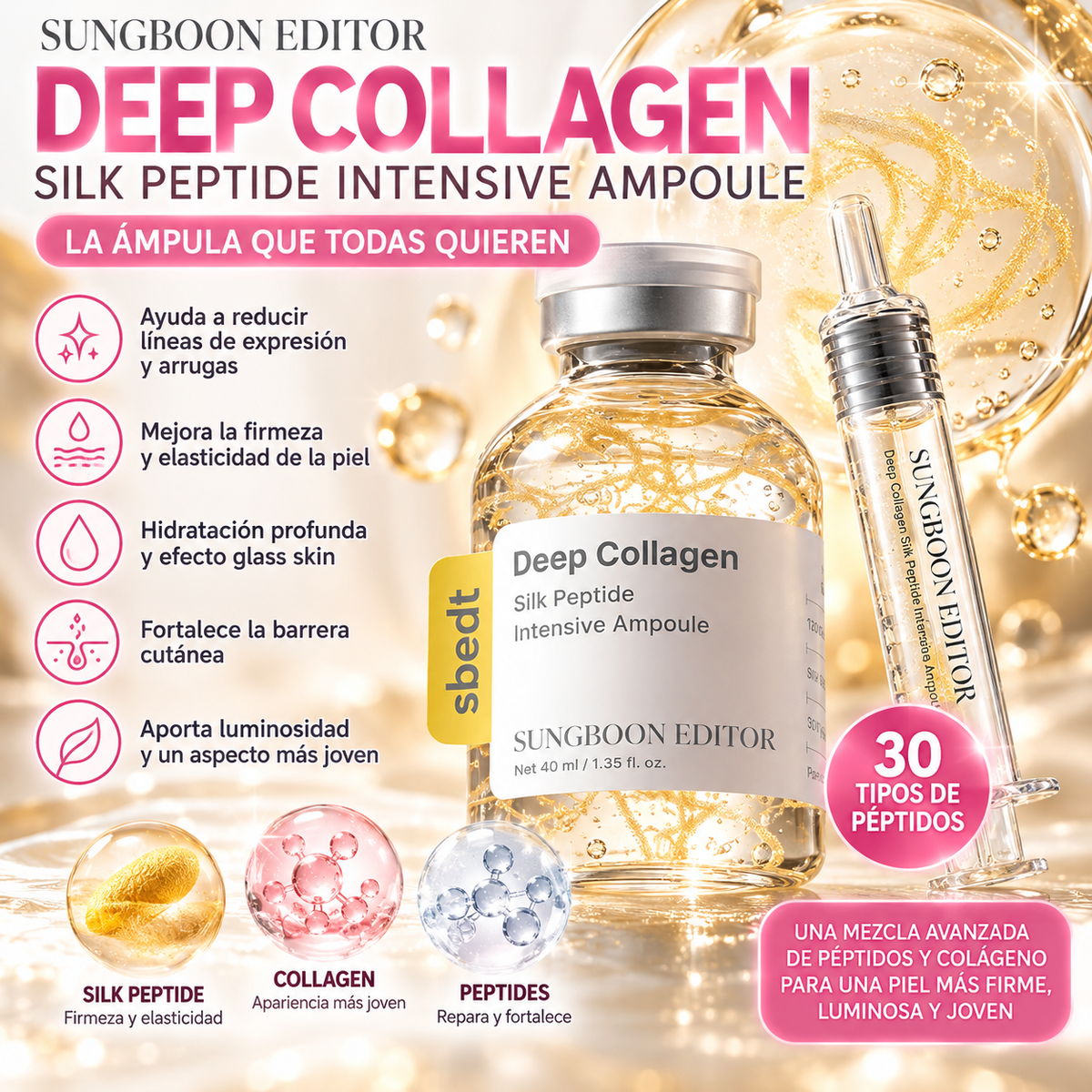 Sungboon Editor Deep Collagen (Silk Peptide) Ampoule