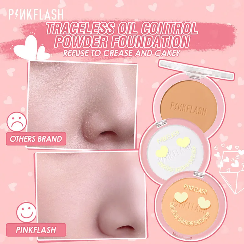 PINKFLASH Lasting Matte Pressed Powder – #001