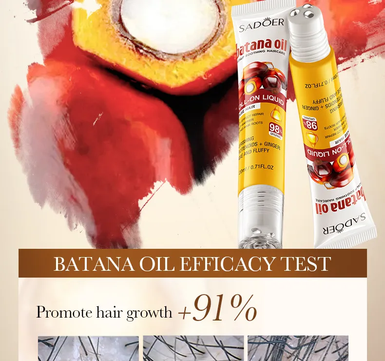SADOER Batana Oil Scalp Soothing Hair Roll-On – Anti Hair Loss