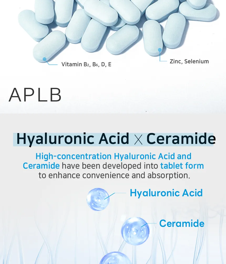 APLB Hyaluronic Acid Ceramide Beauty 500Tablet – 5,980ppm