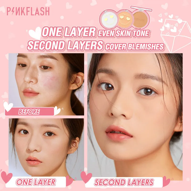 PINKFLASH Lasting Matte Pressed Powder – #001