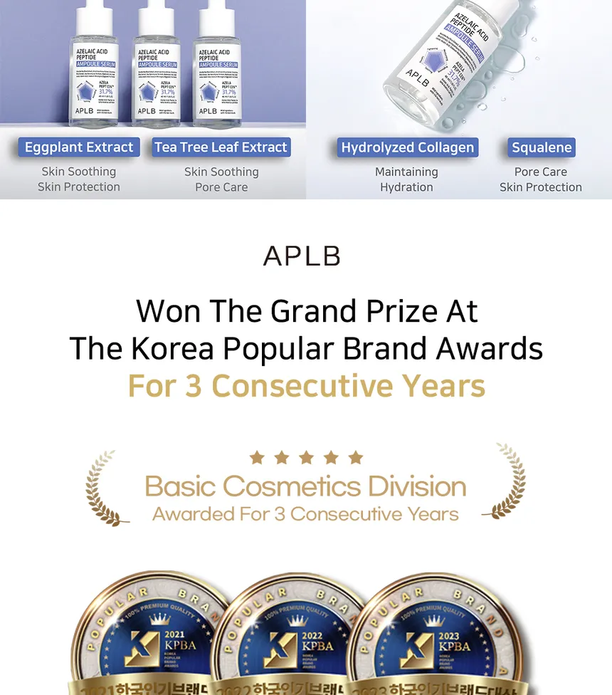 APLB Azelaic Acid Peptide Ampoule Serum – AZELA PEPT CEN™ 31.7%